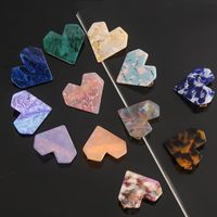 Love Heart Shaped Hairpin Side Clips Jelly Candy color Acryl...