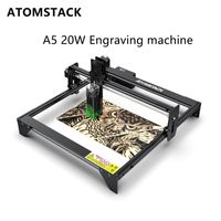 Impressoras A5 20W Atomstack Laser gravador, 4.5W-5W saída powerlaser máquina de corte cortador de madeira cortador de escultura para couro acrílico