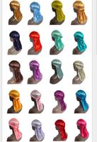 Lüks İpeksi Durag Kap Sapanlar Uzun Kuyruklu Geniş Kayış 19 Renkler Erkekler ve Kadınlar için Gerilebilir Yumuşak Dags