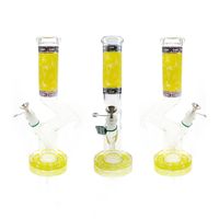 D&K alien glass pipe clear bong hookah with downstem and met...