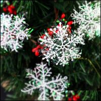 Другие праздничные партии поставки Gardenchristmas искусственная снежинка 3 шт. / Упаковка дерева декор снега поддельных снежинок рождественские украшения для дома