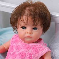 45cmフルボディシリコーンの生まれ変わった赤ちゃん人形ティンク18インチホワイトスキンブルーアイドブラウン茶色の髪の女の子玩具誕生日プレゼントソフトタッチリアルH1122