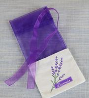 Purple Cotton Organza Lavender Sachet pounch DIY Dried Flowe...