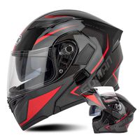 오토바이 헬멧 전체 얼굴 헬멧 도트 승인 레이싱 썬 바이저 Casco Moto Powersports 남성 안전을위한 2 개의 선물로 플립