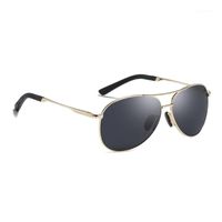Occhiali da sole per uomini vintage uomo polarizzato donne pilota aviazione per la guida all'aperto occhiali da sole occhiali da sole in metallo telaio specchio obiettivo UV400