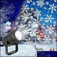 Event Festive Party Supplies Home & Gardenparty Decoration Hy Christmas Snowflake Laser Light Snowfall Projector Moving Snow Garden Lamp For