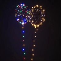 New bobo ball wave led line string balloon light with battery for Christmas Halloween Wedding Party home Circular