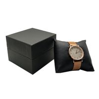 5 st smycken förpackningsväskor svart papper med svart sammet kudde kudde klocka lagring armband arrangör presentförvaringslåda 642 q2