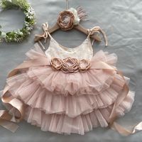 Toddler Baby Girls 1st Birthday Dress For Kids Flowers Belt ...