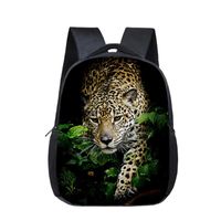 12inch Cute Leopard Print Schoolbag For Student Kids Boys Girls Kindergarten Child Backpack Small Toddler Baby Book Bags School