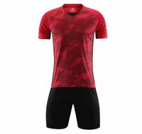 Röda barn barn fotboll Jersey set män vuxna fotboll kits uniformer skräddarsydda futbol träning skjortor kort kostym