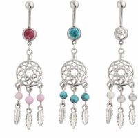 D0432 Dream Catcher Belly Navel Button Ring Colors