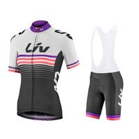 Nuevas mujeres liv 100% poliéster bicicleta ropa verano manga corta ropa de bicicleta ropa ciclismo ciclismo jersey conjunto de ropa de ciclismo