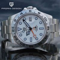 2021 Pagani Design New Men's Automatic Mechanical Watches Gmt 42mm Sapphire Stainless Steel Waterproof Reloj Hombre