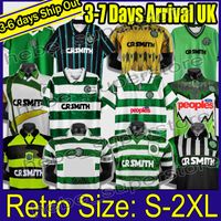 82 84 86 89 Jerseys de football rétro celtique 1991 1992 1998 1999 Chemises de football de football Larsson Classic Vintage Sutton 1995 1997 1980 Kits Top