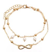 Tornozelos 5 pcs pêssego coração âncora âncora liga de moda mulheres anklet bracelete ornamentos multi-set
