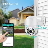 5 -мегапиксельная автоматическая отслеживание PTZ IP -камера Wi -Fi Outdoor AI Human Detection Audio 1080p Беспроводная безопасность CCTV камера P2P RTSP 4X цифровой Zoom Cam