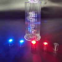 Tubo de água de vidro tubos de água Único Design de cachimbo de água cerca de 5 polegadas com luz automática multicolor led lâmpada reciclador de 10mm articulação de óleo de queimador de óleo da mangueira de reivindicador Dab