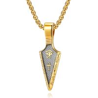 Ojo de alta calidad de Horus Anka Spearhead Colgante Collares de acero inoxidable de la joyería para el regalo