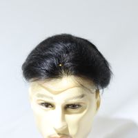 Human Hair Toupee 8x10inch Indische Männer Stil Perücke Französische Spitze # 1b
