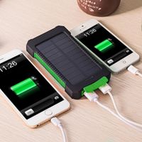 Top Banque Solar Power Bank étanche 50000mAh Chargeur solaire Ports USB Chargeur externe Powerbank pour smartphone Xiaomi avec lumière LED