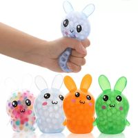 Easter toys tpr rabbit bubble big beads cartoon bunny dinosaur vent squeeze beads pinch fidget decompression toy