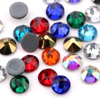 8 big 8 small Hot Fix Crystal Colorful Rhinestones Glass Hotfix Strass Stone Iron on Rhinestone for hot fixing clothes