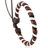 Vintage handmade Leathe chain braided Bracelets Genuinel Lea...