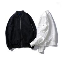 Black Bomber Jacket Men Army Summer Streetwear Japanese Jack...