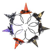 Halloween calabaza diadema naranja bruja cosplay tocado halloween party props accesorios para el cabello sombrero 21 colores