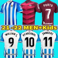 Yeni Gerçek Sociedad Futbol Formaları 21 22 Copa del Rey Willian J. Silva Oyarzabal Futbol Jersey Zubeldia Merino Isak Txuri-Urdin2021 2022 Adam Gömlek + Çocuklar