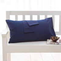 Pillow Case 50 100% Cotton Solid Color Home One Pair Printin...