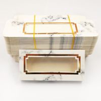 Pestañas falsas 50 PCS Caja de embalaje de pestañas al por mayor Lestes de pestañas Cajas de paquete vacío Caja de paquete de 25 mm Rectángulo