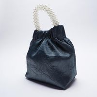 Evening Bags Ladies Handbags Pearl Chain Top- Handle Bucket B...