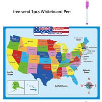 United States Maps for Kids School Supplies Double Side Educ...
