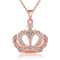 Princess Crown Charm Ketting voor Vrouwen Meisjes Crystal Queen Royal Tiara Hanger Kettingen Mode-sieraden