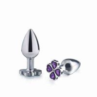 Nxy Anal Toys Small Medium Large Set Huge Four Leaf Cover Metal Plug Jewelry Butt Beads Dildo Insert Bdsm Vaginal Sex Toy for Men Women 1207
