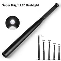 Ficklampor Torches Super Bright LED Baseball Bat Camping Vattentät Aluminiumlegering Torch för nödsituation och
