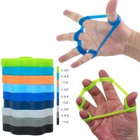 Silicone Finger Resistance Band Gripper Hand Grip Wrist Yoga Stretcher Strength Trainer Exercise Expander Fitness Equipment New H1026