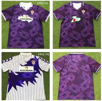 1992/93 Florences Retro Futebol Jerseys Classic Fiorentina Batistuta 9 Laudrox Tailândia Qualidade Fora Uniformes 1991/92 Casa Camisas de futebol