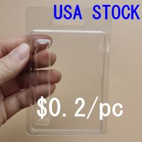 Vape Cartuchos ClaMshell Packaging USA Stock Borrar blister Casos 0.5ml 1ml 0.8ml Carros Atomizadores Embalaje Pasador de plástico Paquete Paquete Tarjetas personalizadas 1200pcs / lot