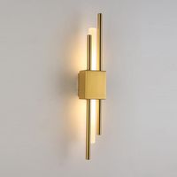 Duvar Lambaları Modern Şık Bronz Altın Ve Siyah 50 cm Boru Oturma Odası için LED Lamba Koridor Koridor Yatak Odası Aplikleri Işık Fikstürü