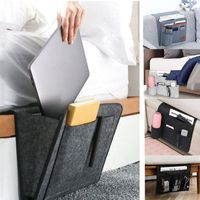Bolsas de almacenamiento Organizador colgante colgante Caddy soportes de cama bolsillo sofá libro de bolsillo de fieltro