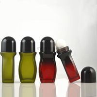 Lagringsflaskor Krukor 50PCS / Parti 50 ml Tom glasrulle på flaskan Deodorant Roll-on Kvinnor Kosmetisk Anti-Perspirantbehållare