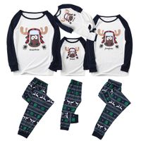 Pigiama di abbinamento per Natale Dad Mom Bambino Baby Cartoon Stampato Homewear Cute Family Sleepwear Set Top + Pants