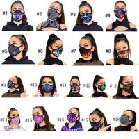 Digital Printing Decorative Washable Breathable Dust Fashion Face Masks UV Unisex Mask 18 Colors for Choose Wholea00 a36