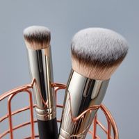 Makeup borstar runda huvudstiftelse pensel ansikte concealer pulver blusher cream kosmetika blandning skönhetsbas make up verktyg
