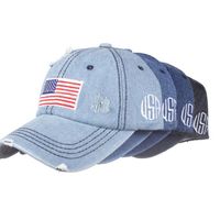 США ковбойские шапки Трамп Американские бейсбольные шапки вымытые огорченные американские флаги навесную партию Party Hat Cyz3283