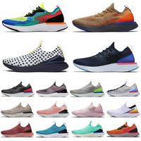 Epic React Fly Knit Women Running Shoes ALL White Black Belgium Burgundy Silver Grey spots Pink Cookies and Cream Mens Sports Trainers Sn UH