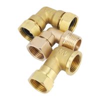 Watering Equipments Brass Elbow G1/2 Junction Union Joint Coupling 1/2&quot; Male/Female Connector Plumbing Pipe Fittings Copper Connection Adapt